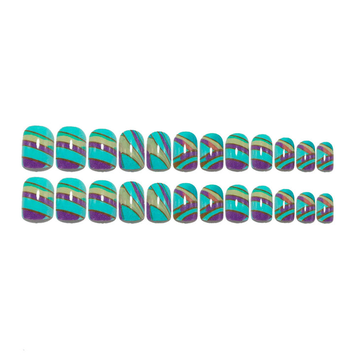 Creative artificial nails with modern geometric patterns Kalsten