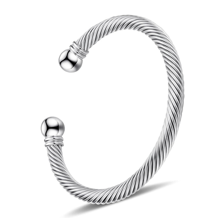 Twisted Cable Design Cuff Bracelet Kalsten