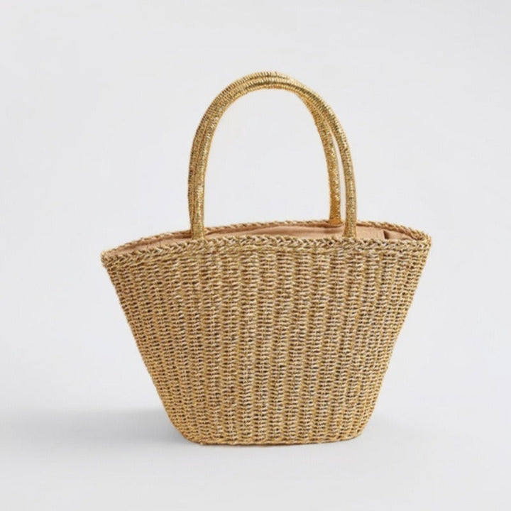 Handcrafted basket bag with sturdy handles Kalsten
