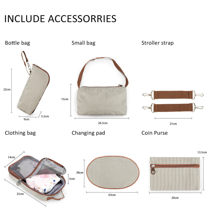 Stylish diaper bag set Kalsten