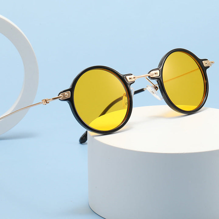 Ladies round glasses with delicate metal frame Kalsten