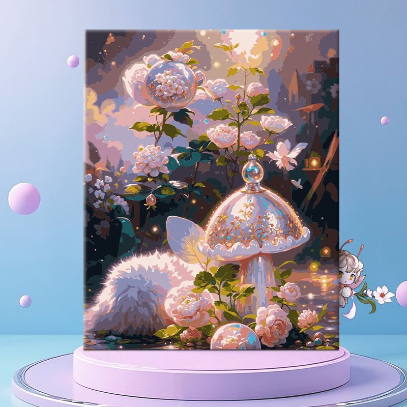 Whimsical Floral Fantasy Canvas Wall Art Kalsten