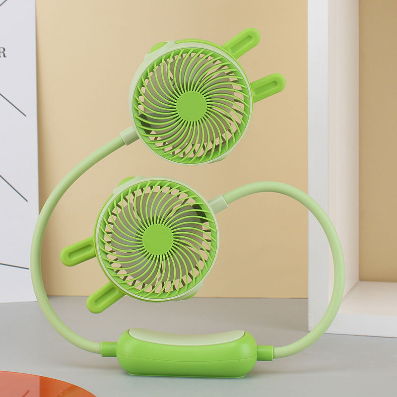 Ladies Portable Neck Fan with Dual Fan Kalsten