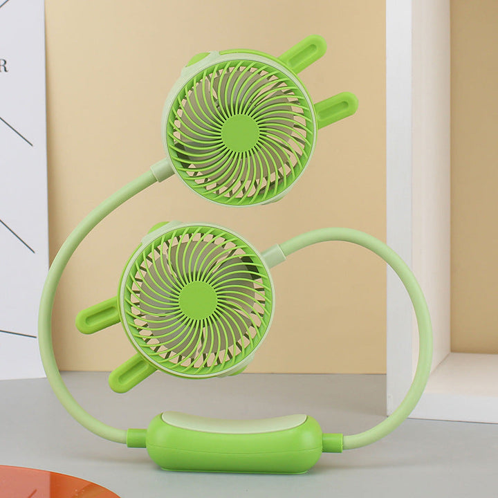 Ladies Portable Neck Fan with Dual Fan Kalsten