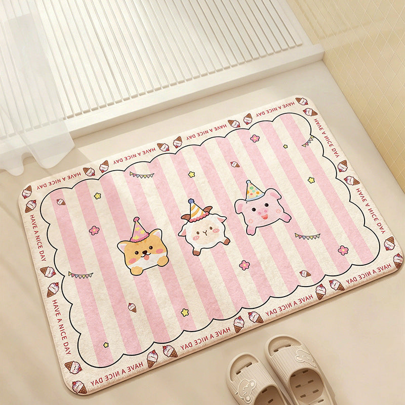 Playful Cartoon-Themed Bathroom Mat Kalsten