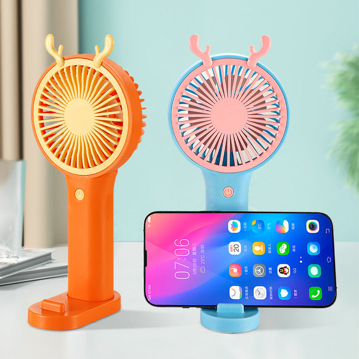 Unisex portable hand fan with smartphone holder Kalsten