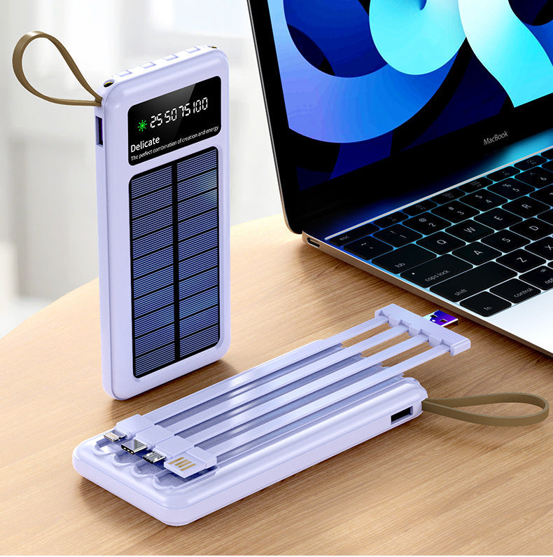 Solar Powerbank with Multifunctional Charging Cables Kalsten