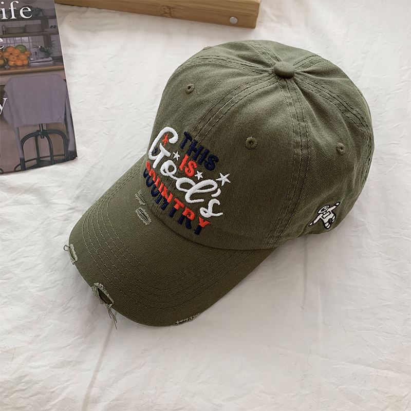 Men's Distressed Embroidered Baseball Cap Kalsten