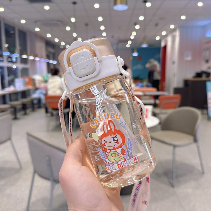 Women's Child-Safe Water Bottle with Practical Silicone Strap Kalsten