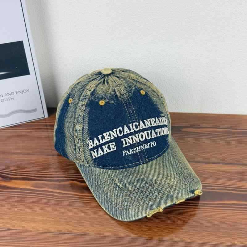 Unisex Vintage-Inspired Distressed Denim Baseball Cap Kalsten