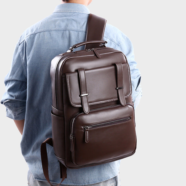 Leather Laptop Backpack Kalsten