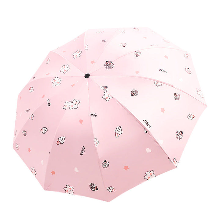 Women's Folding Umbrella with Playful Dessert Motif Kalsten