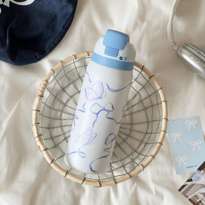 Ladies Insulated Water Bottle with Floral Design Kalsten