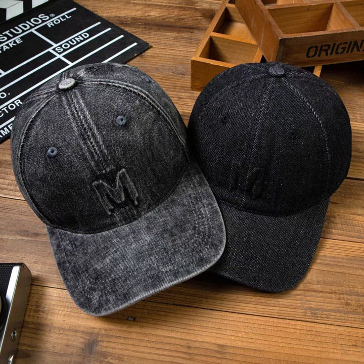Men's Distressed Denim Baseball Cap Kalsten