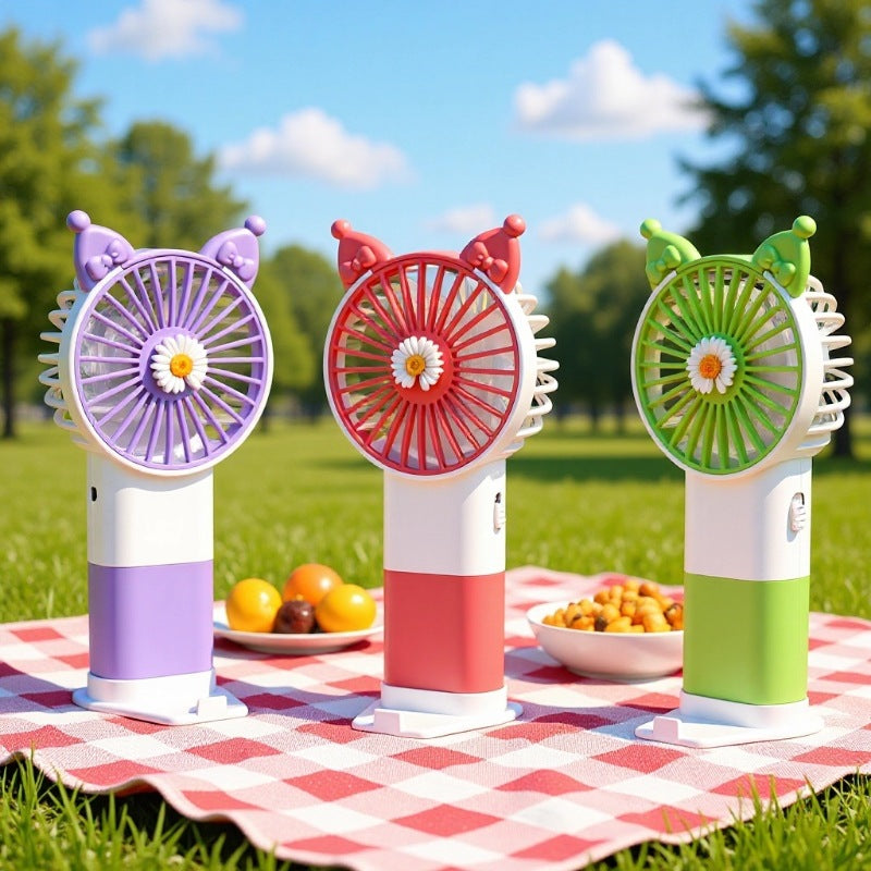 Unisex handheld fan with colorful design and adjustable tilt Kalsten