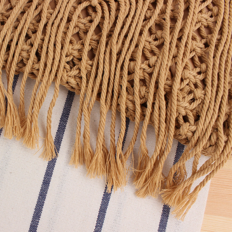 Handcrafted macrame shoulder bag with fringes Kalsten