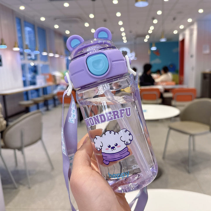 Ladies Playful waterproof drinking bottle with carrying strap Kalsten