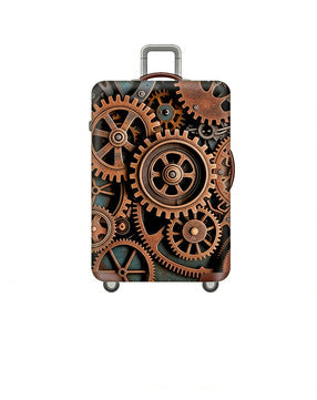 Women's stretchable suitcase cover with rabbit motif, tear-resistant stretch material and openings for handle and wheels Kalsten