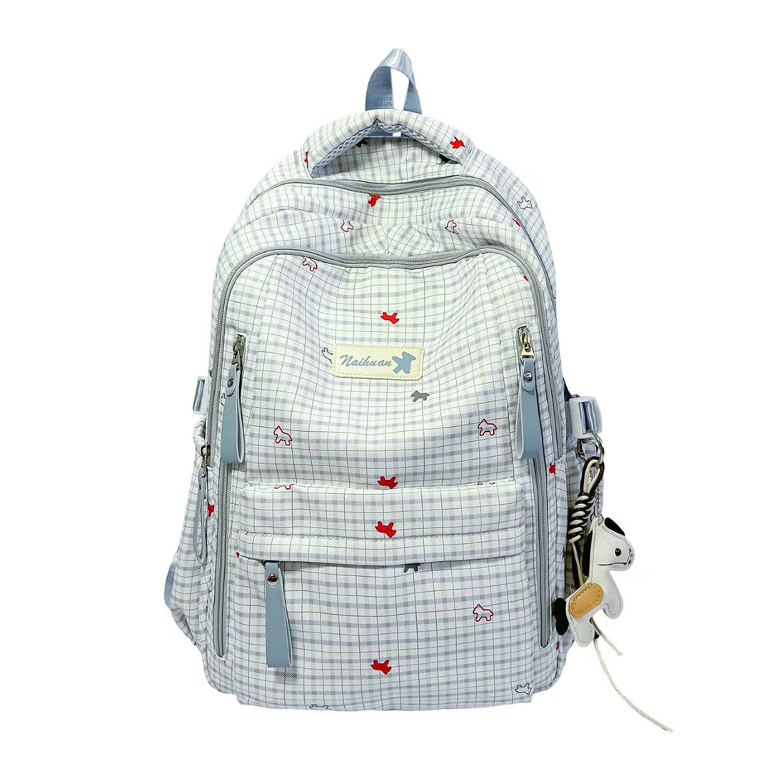 Stylish Grid Patterned Backpack Kalsten