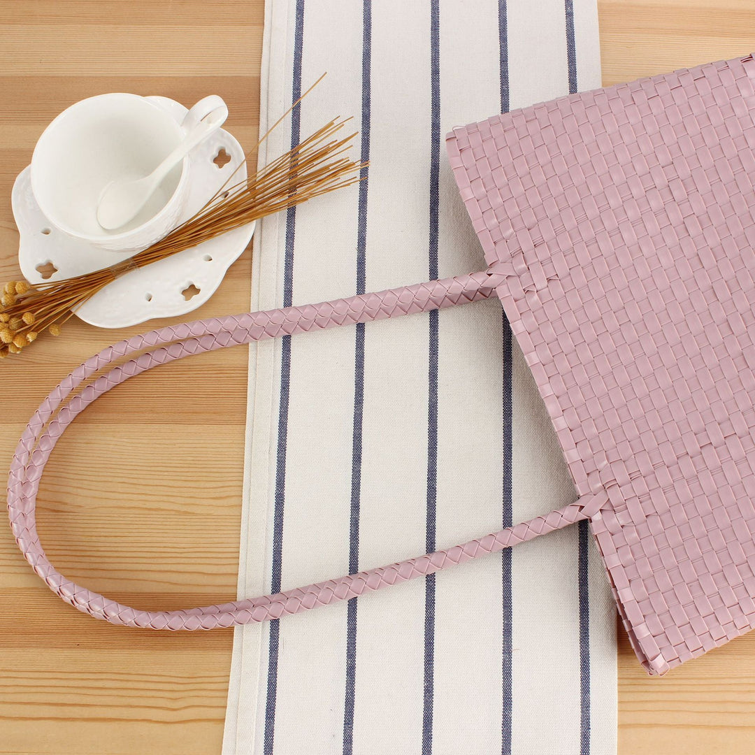 Handbag with Braided Design and Long Shoulder Straps Kalsten