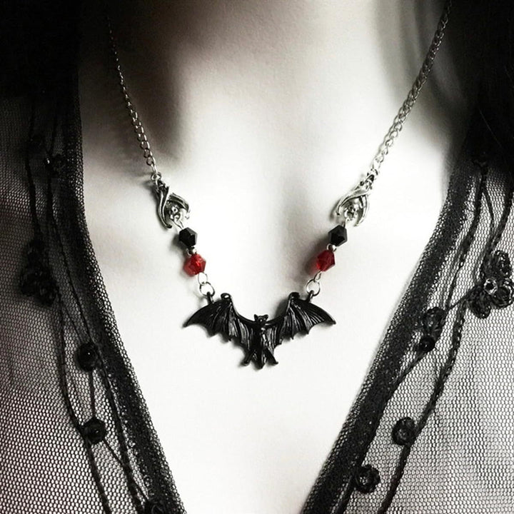 Gothic Bat-Inspired Pendant Necklace Kalsten