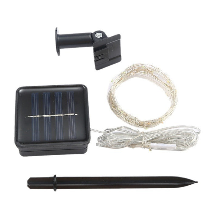 Outdoor Solar Copper Wire Fairy String Lights With Rechargeable Battery Box And Ground Stake Kalsten