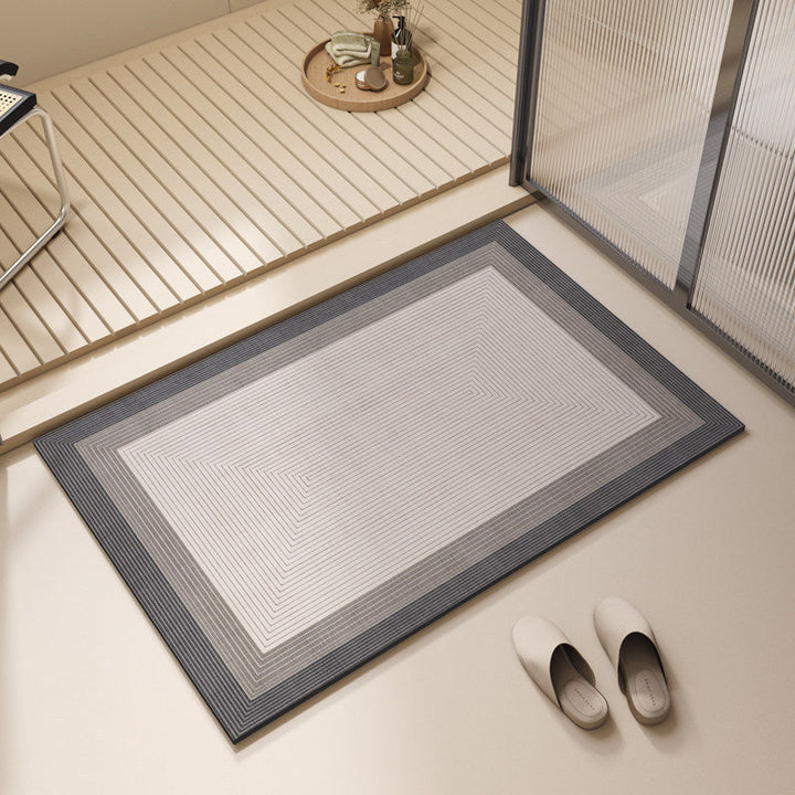 Modern Geometric Bath Mat Kalsten