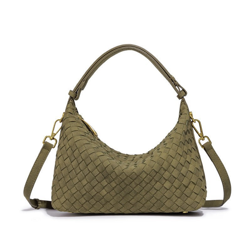 Woven Suede Hobo Bag Acalora