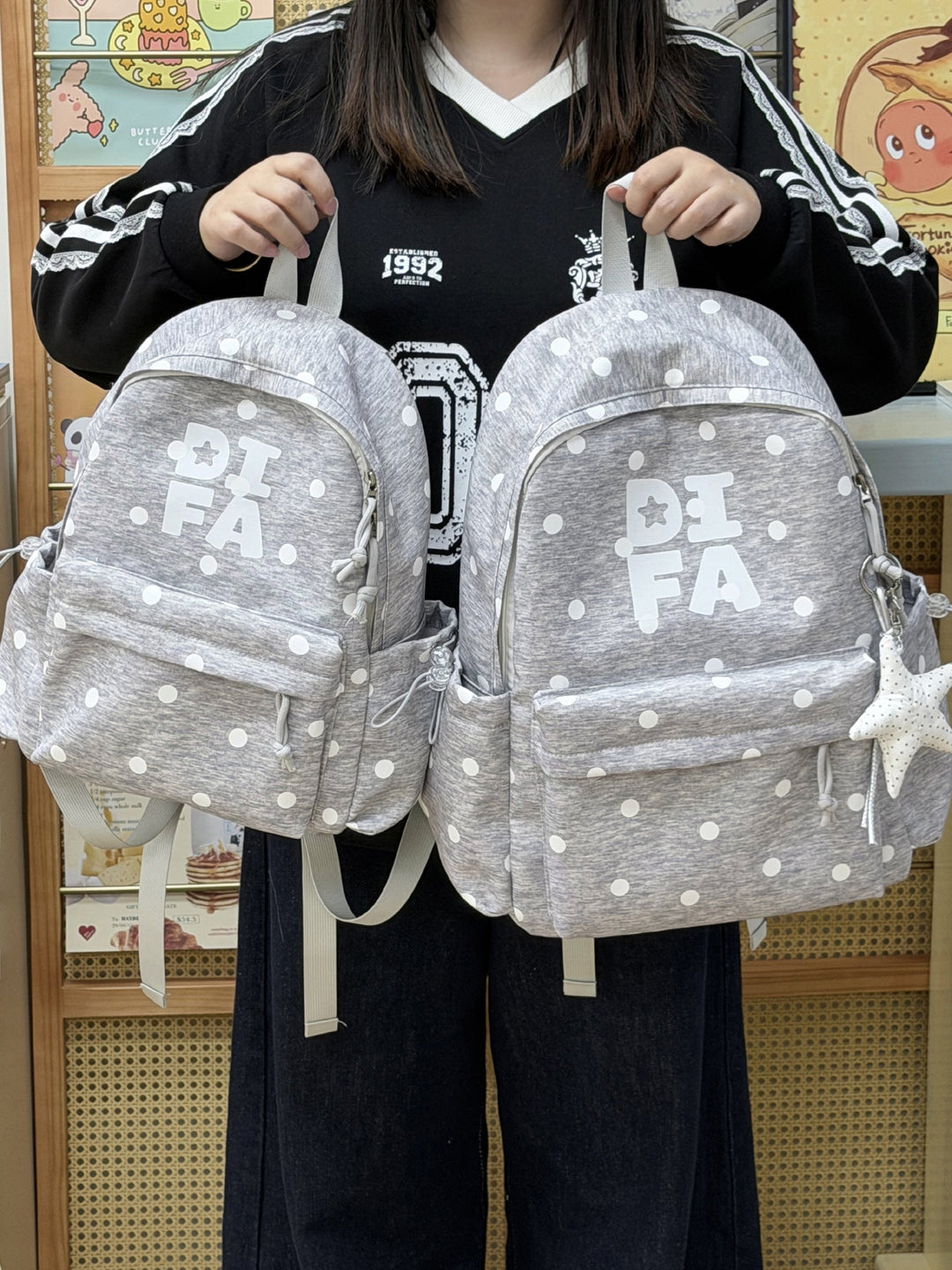 Polka Dot Casual Backpack