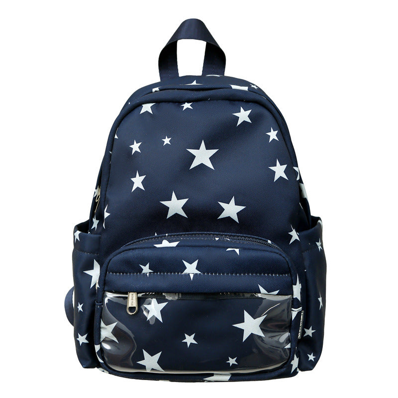 Star-Print Multi-Pocket Backpack Kalsten