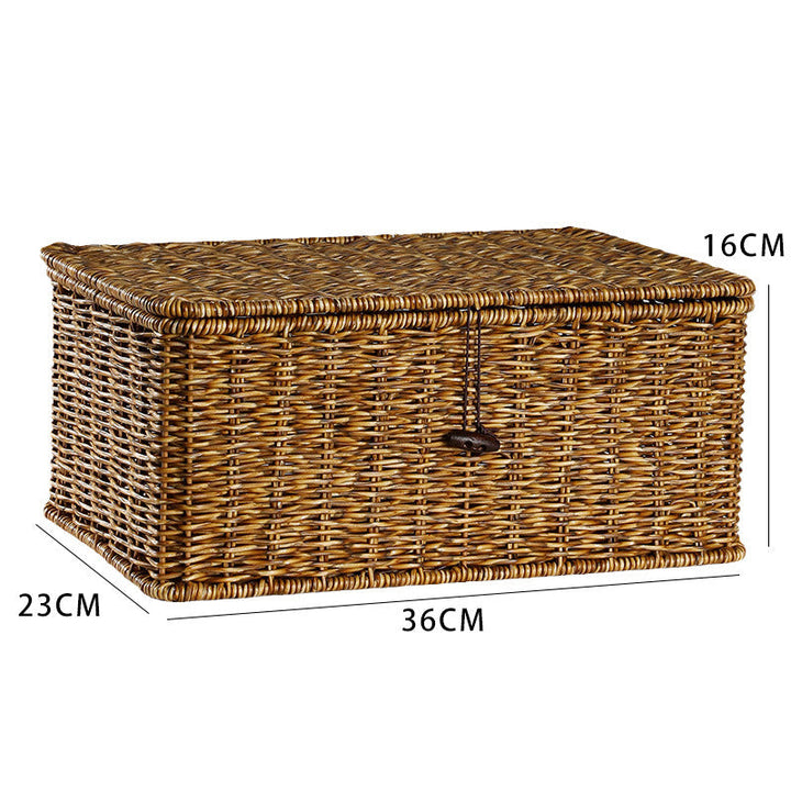 Women Large Storage Basket with Lid Kalsten