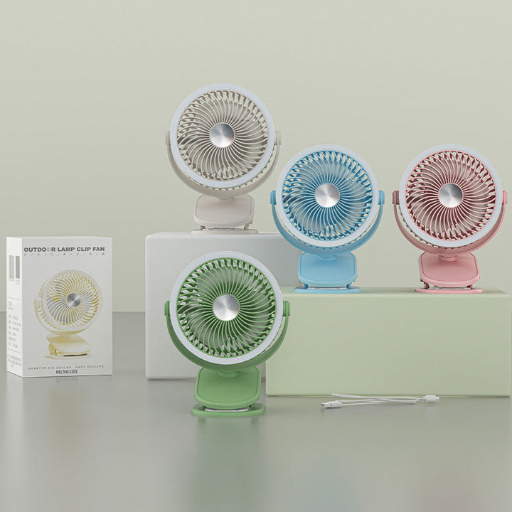 Ladies table fan with integrated LED lighting Kalsten