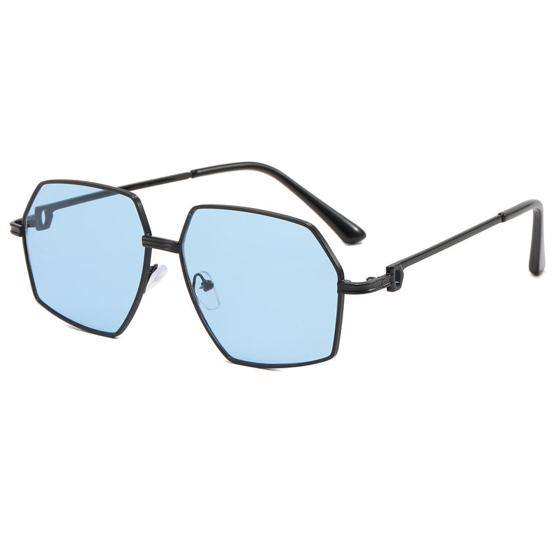 Ladies Stylish geometric sunglasses with elegant metal frame Kalsten