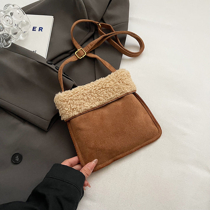 Chic Faux Fur Trim Crossbody Bag Kalsten