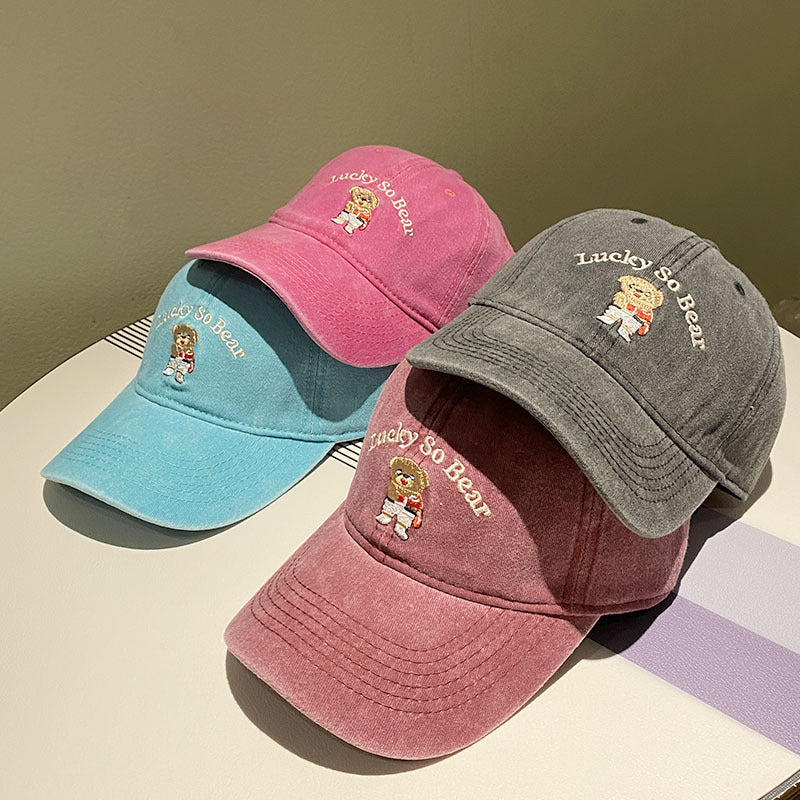 Unisex Casual Embroidered Bear Cap Kalsten
