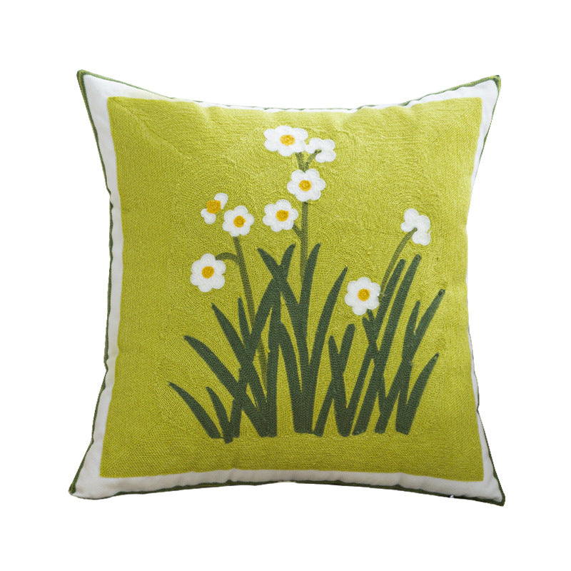 Women Decorative Cushion Cover with Fine Floral Embroidery Kalsten
