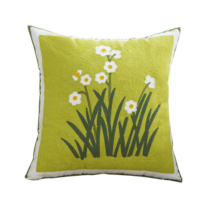 Women Decorative Cushion Cover with Fine Floral Embroidery Kalsten