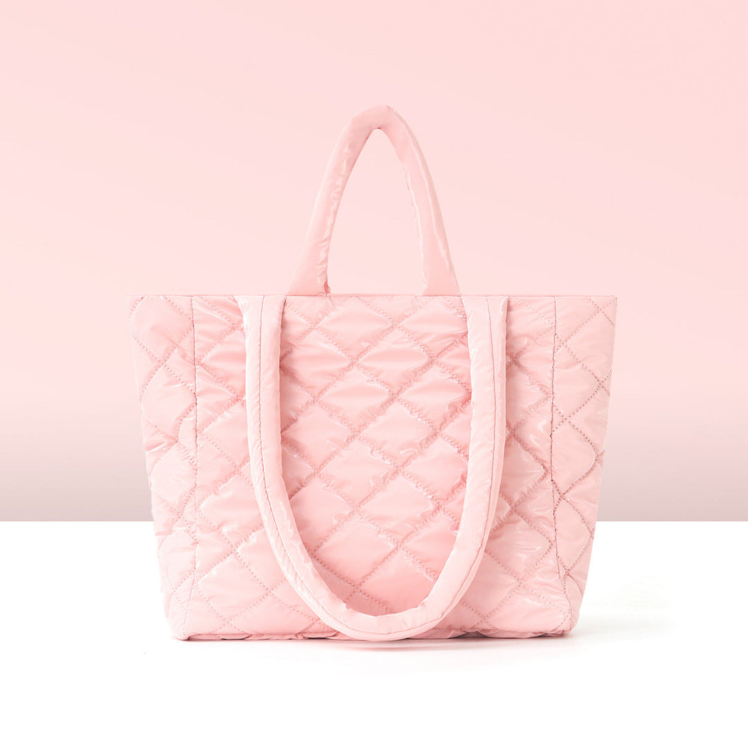 Padded Tote Bag in Modern Check Design Kalsten