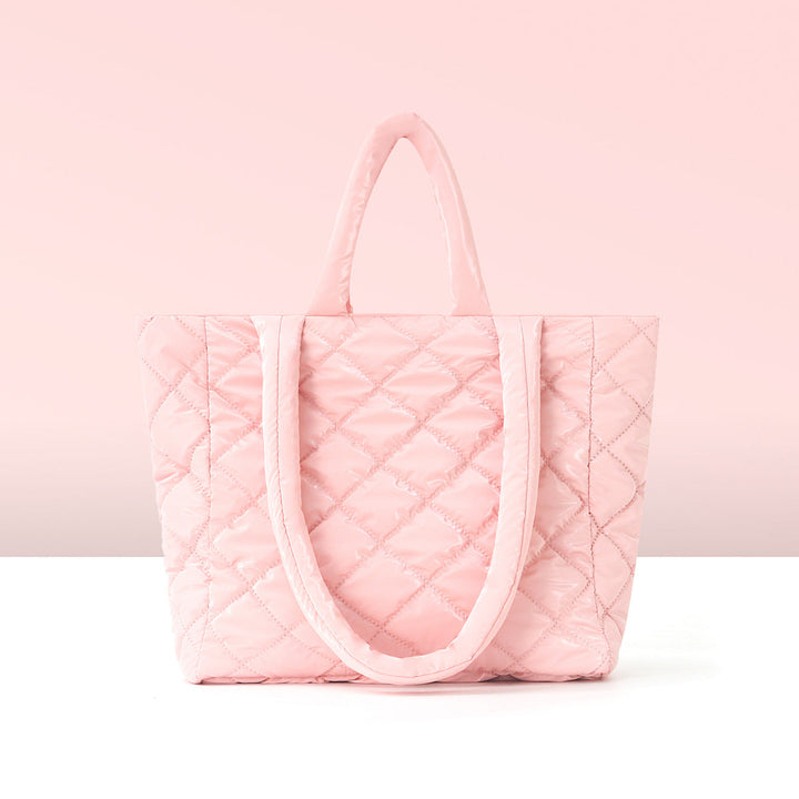 Padded Tote Bag in Modern Check Design Kalsten