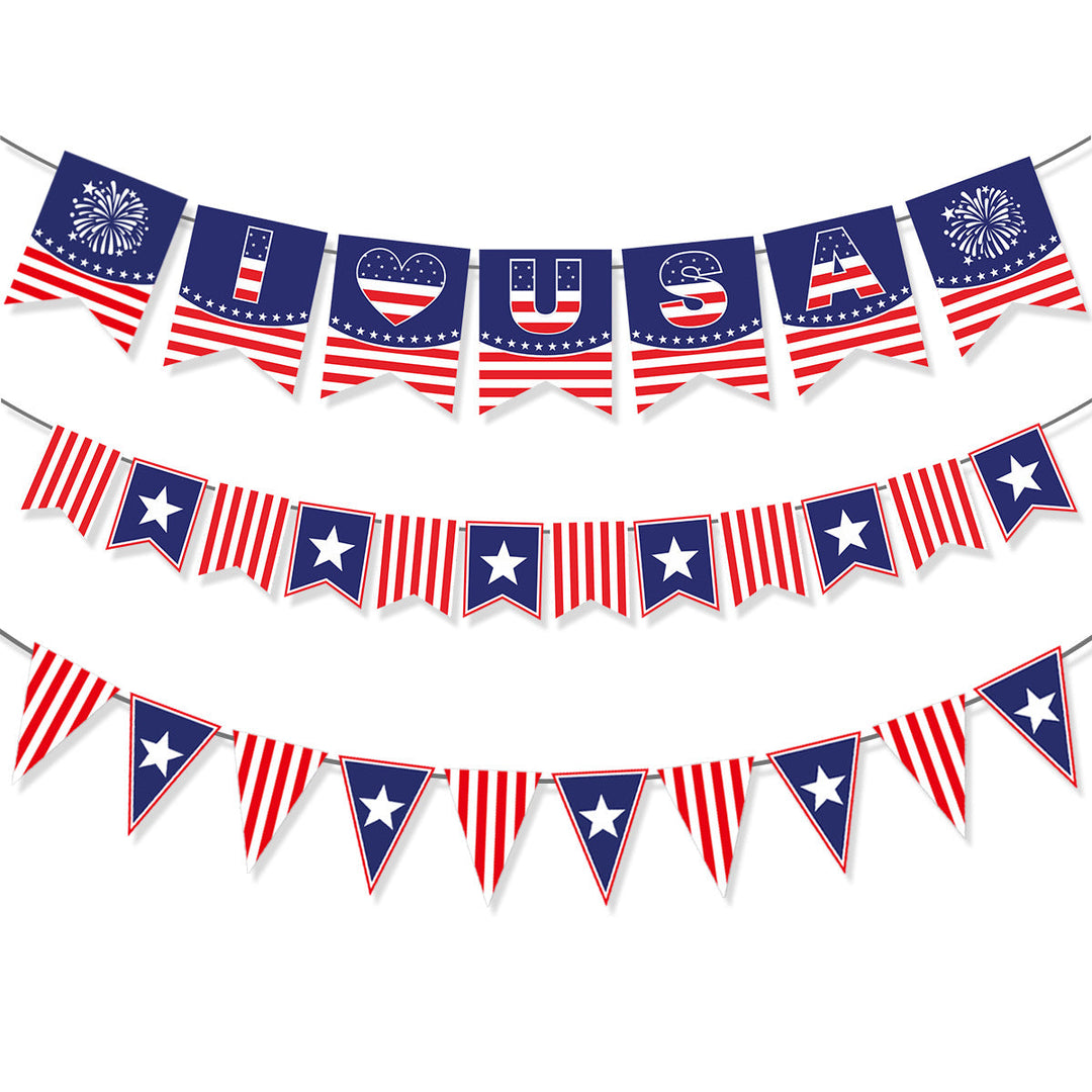 Unisex decorative garland with star motif and sturdy cardboard Kalsten