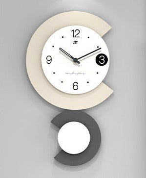 Modern LED Lamp Silent Wall Clock for Living Room | Kalsten