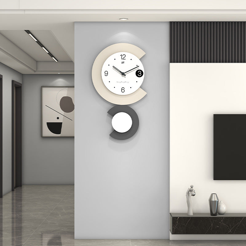 Modern LED Lamp Silent Wall Clock for Living Room | Kalsten
