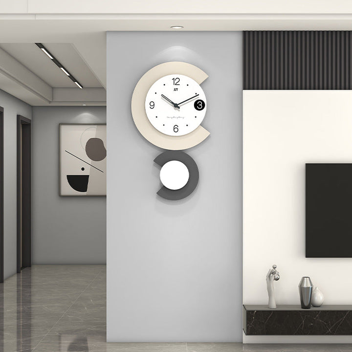 Modern LED Lamp Silent Wall Clock for Living Room | Kalsten