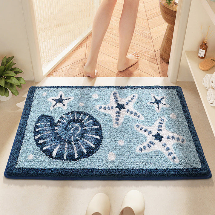 Coastal-Themed Bath Mat Kalsten