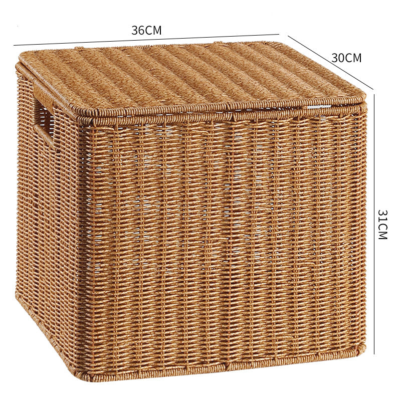 Handcrafted Rectangular Wicker Storage Box Kalsten