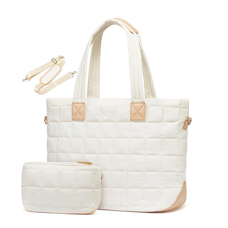 Elegant Quilted Tote Bag with Removable Wallet Kalsten