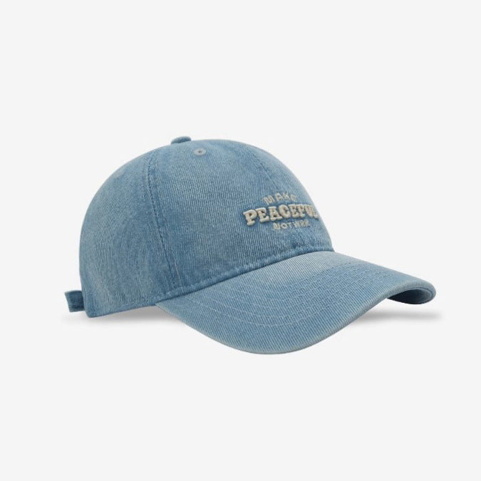 Women's Distressed Denim Embroidered Cap Kalsten