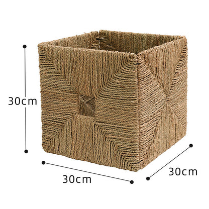 Rectangular storage basket with handwoven design Acalora