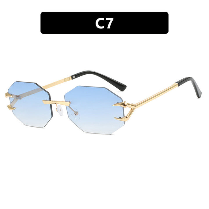 Women's geometric sunglasses with modern metal frame Kalsten