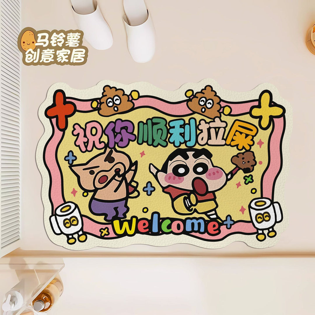 Cartoon-Themed Welcome Mat